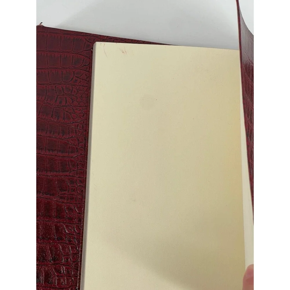 Vintage Neiman Marcus Photo Album & Address Book Red Croc Set New